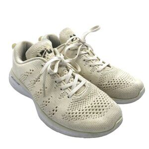 APL TechLoom Pro Sneaker Lace Up Athletic Propulsion Labs Beige Off White 10.5